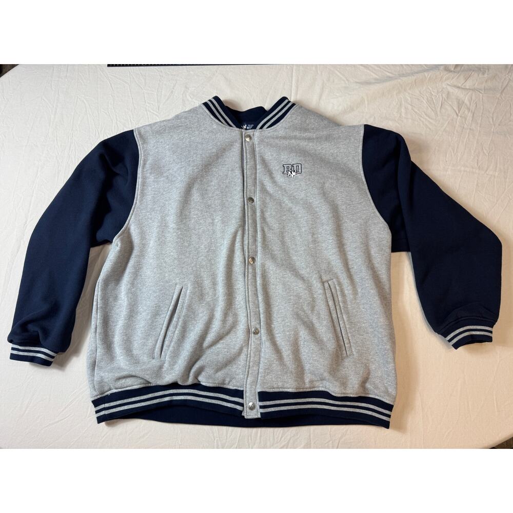Big Dog Vintage Varsity Jacket Men’s 3X Gray‎ Navy